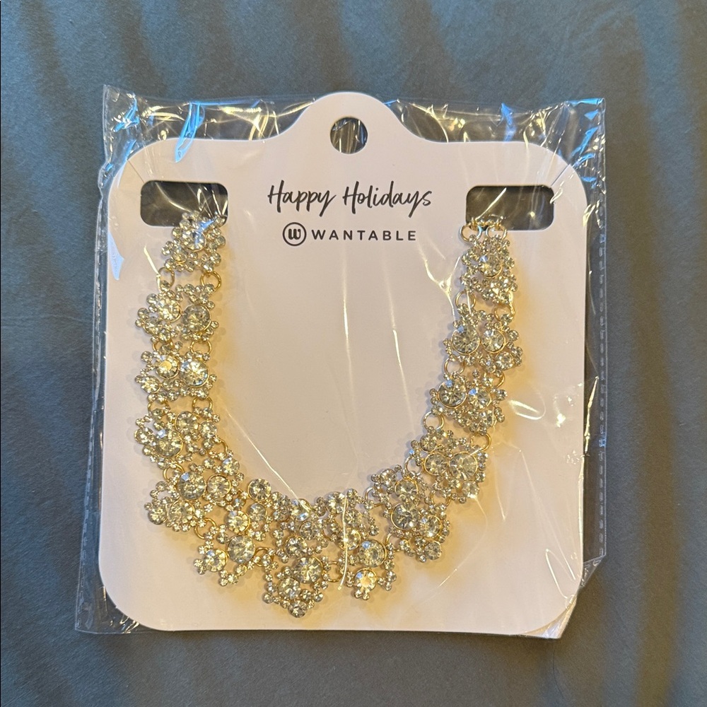 Gold Crystal Necklace